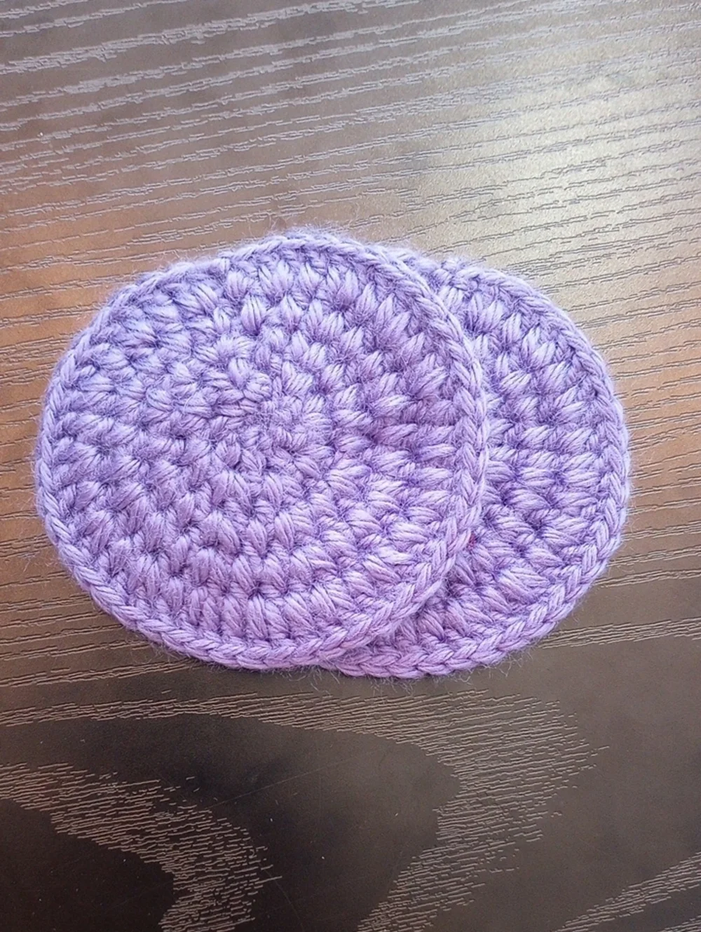 Handmade Crochet Lavender Purple Home Car Coasters Set of 2